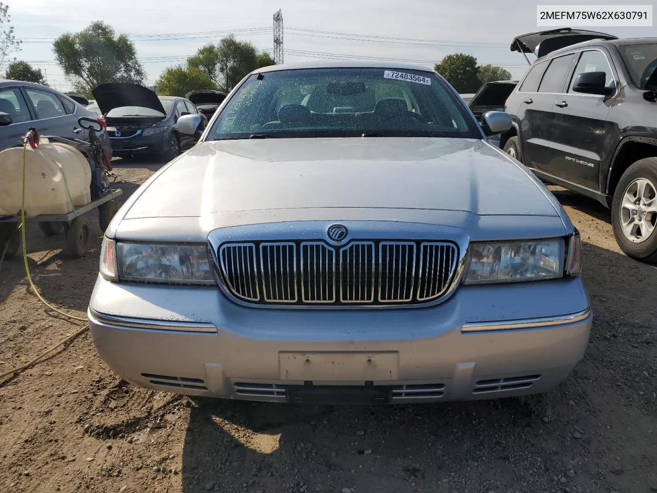 2002 Mercury Grand Marquis Ls VIN: 2MEFM75W62X630791 Lot: 72403564