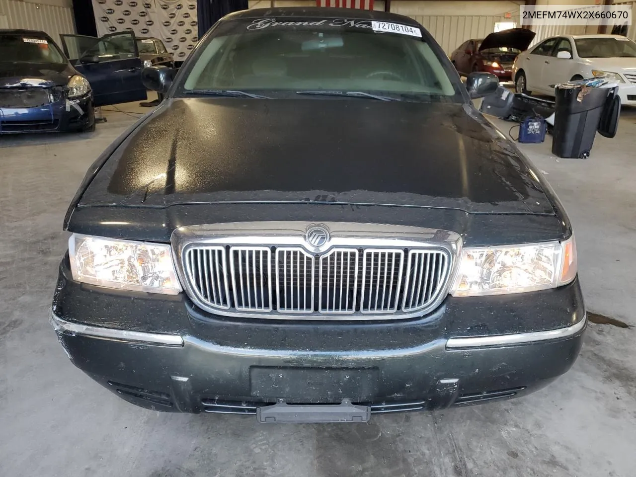 2002 Mercury Grand Marquis Gs VIN: 2MEFM74WX2X660670 Lot: 72708104