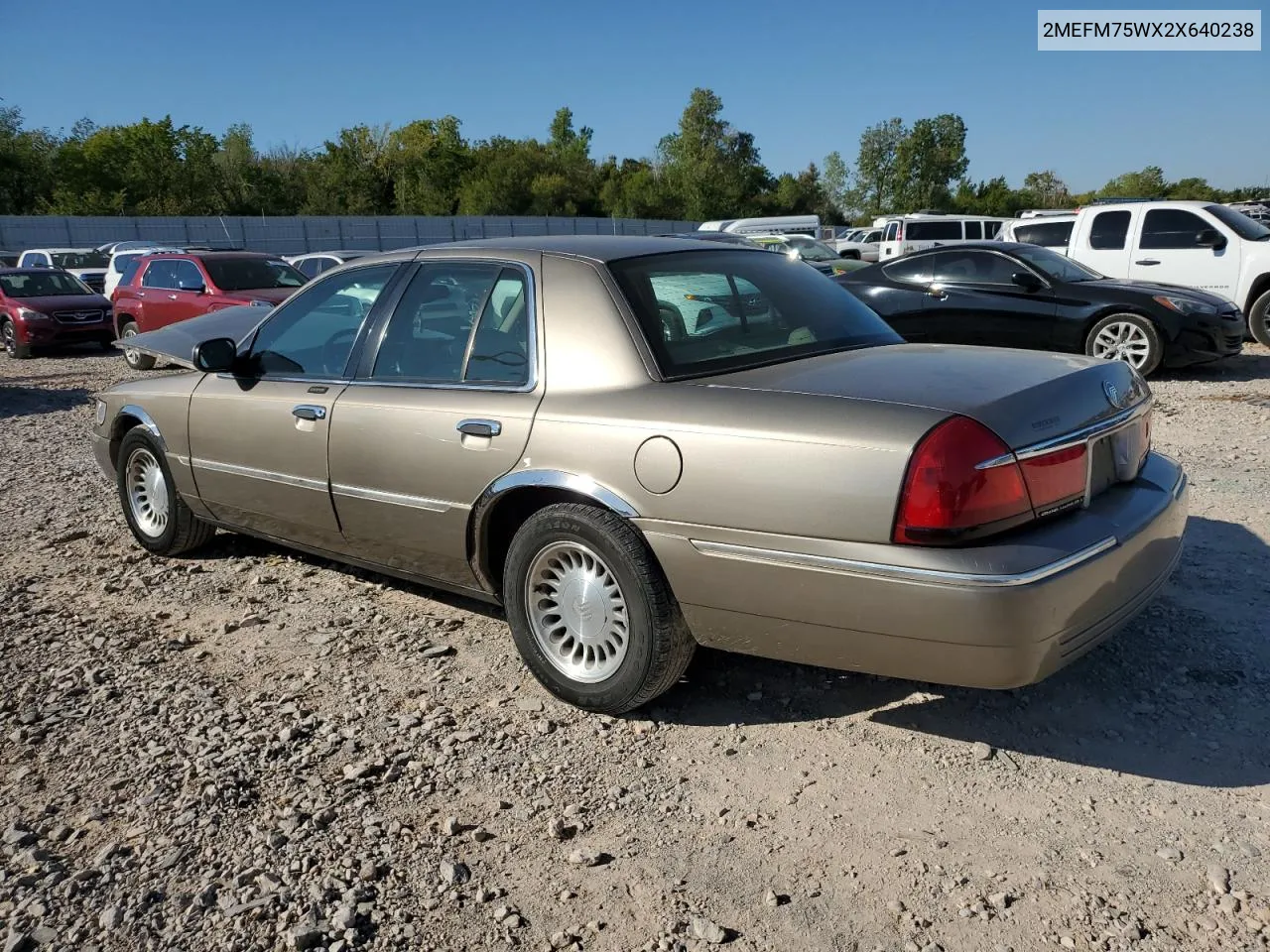 2002 Mercury Grand Marquis Ls VIN: 2MEFM75WX2X640238 Lot: 73467544