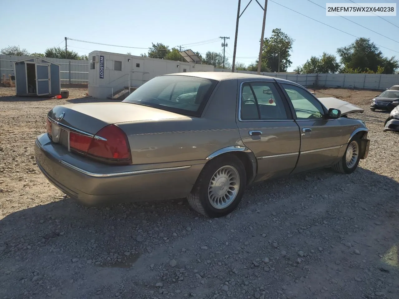 2002 Mercury Grand Marquis Ls VIN: 2MEFM75WX2X640238 Lot: 73467544