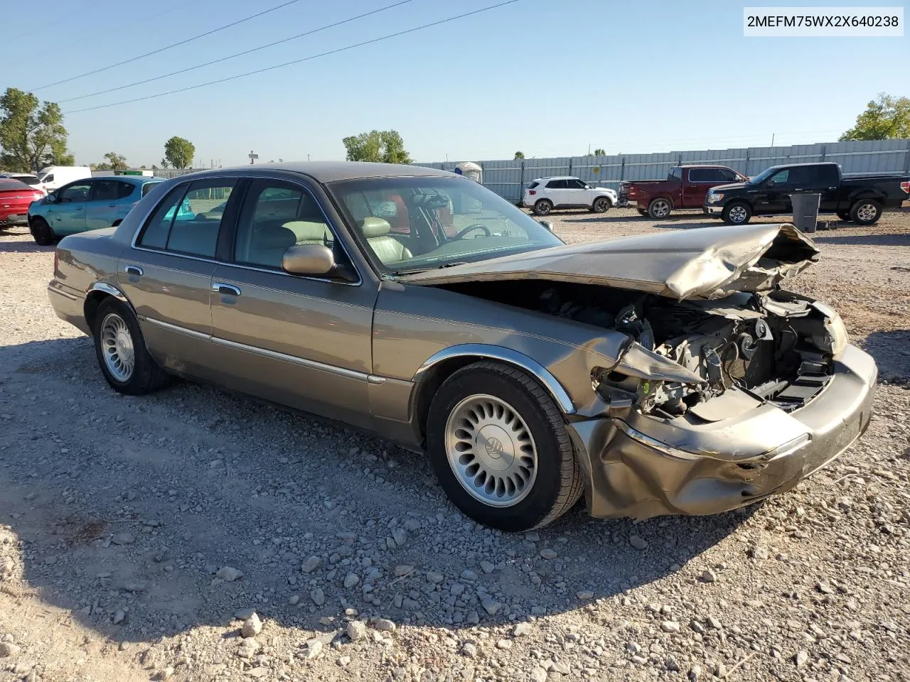 2002 Mercury Grand Marquis Ls VIN: 2MEFM75WX2X640238 Lot: 73467544