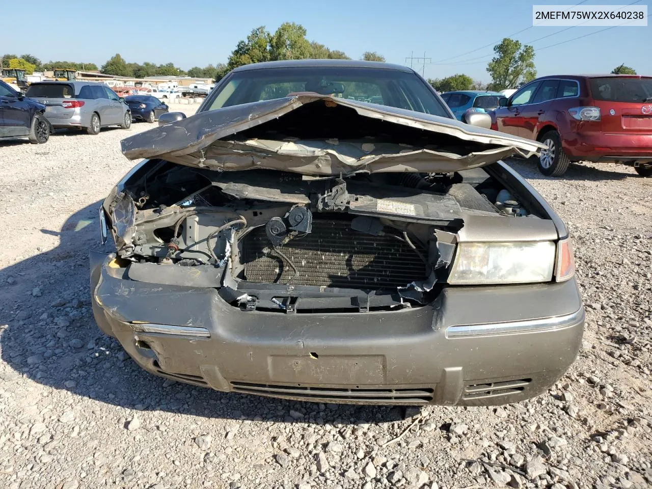 2002 Mercury Grand Marquis Ls VIN: 2MEFM75WX2X640238 Lot: 73467544