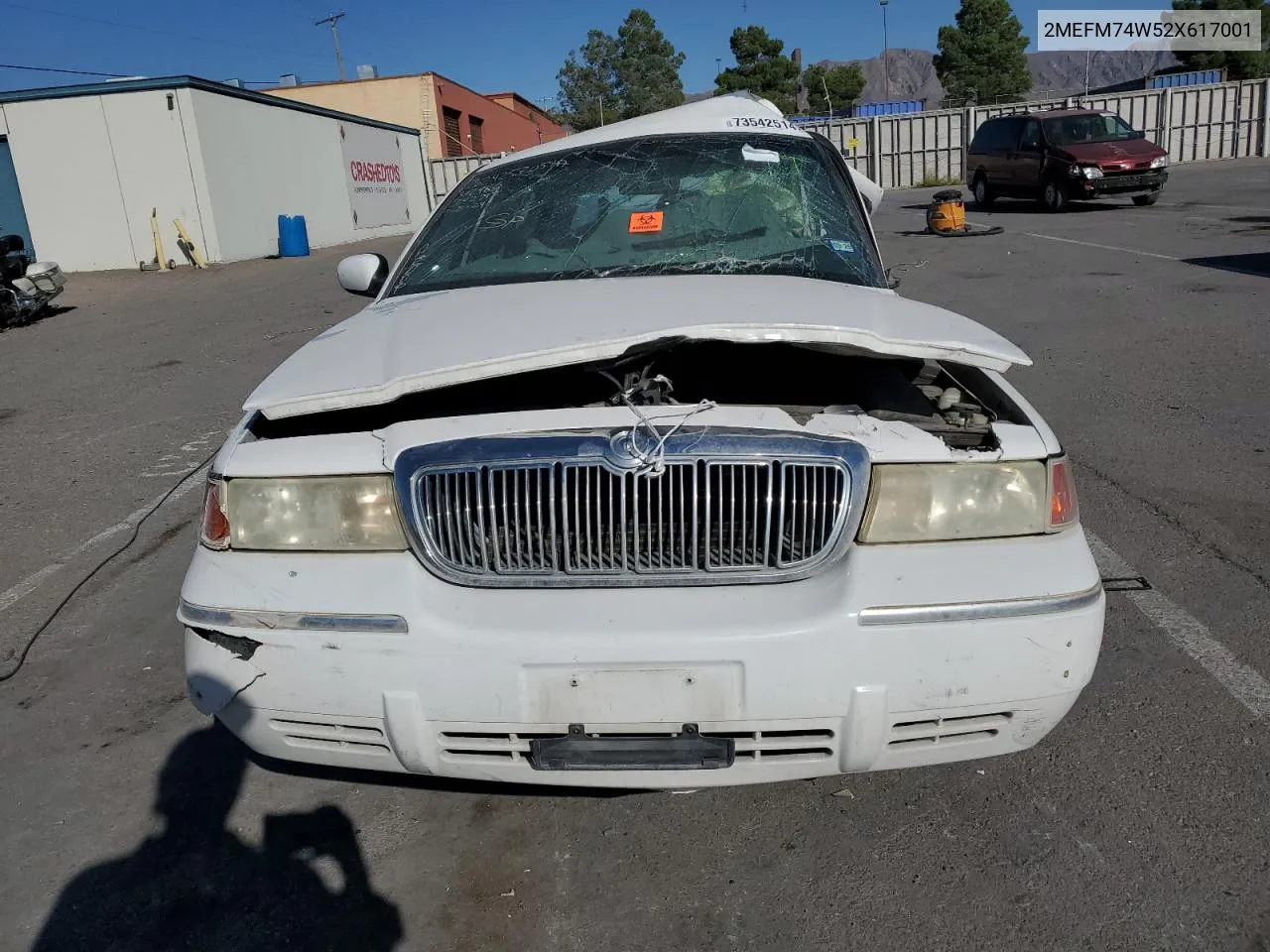 2002 Mercury Grand Marquis Gs VIN: 2MEFM74W52X617001 Lot: 73542514