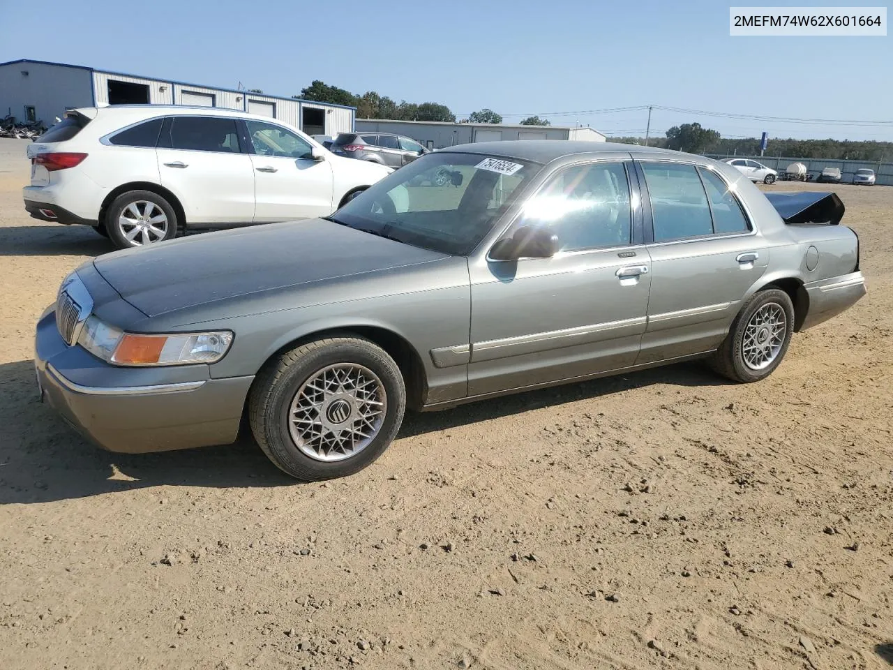 2002 Mercury Grand Marquis Gs VIN: 2MEFM74W62X601664 Lot: 75416524