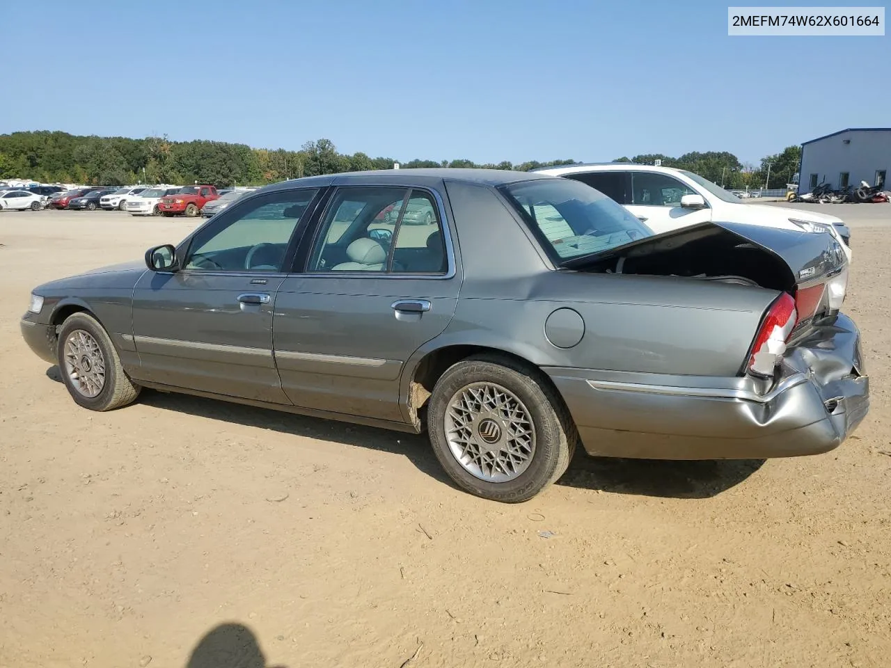 2002 Mercury Grand Marquis Gs VIN: 2MEFM74W62X601664 Lot: 75416524