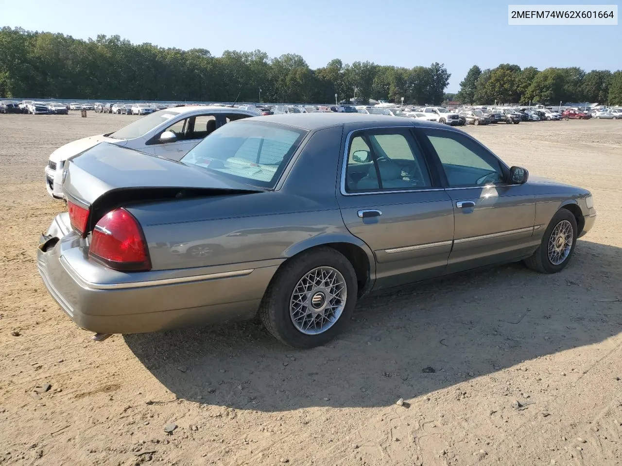 2002 Mercury Grand Marquis Gs VIN: 2MEFM74W62X601664 Lot: 75416524