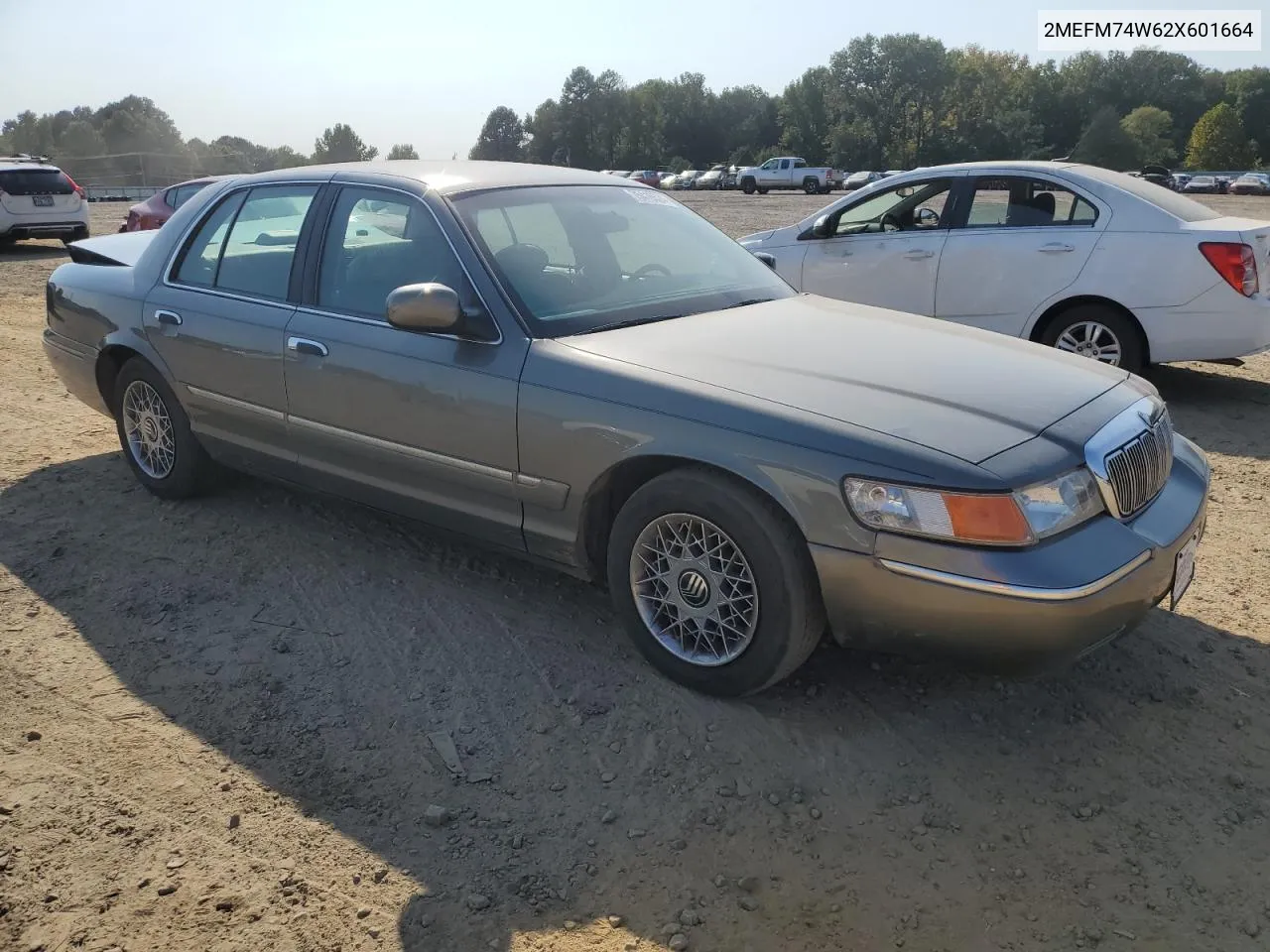 2002 Mercury Grand Marquis Gs VIN: 2MEFM74W62X601664 Lot: 75416524