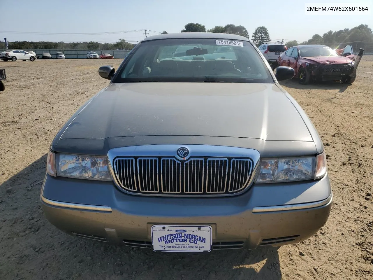 2002 Mercury Grand Marquis Gs VIN: 2MEFM74W62X601664 Lot: 75416524