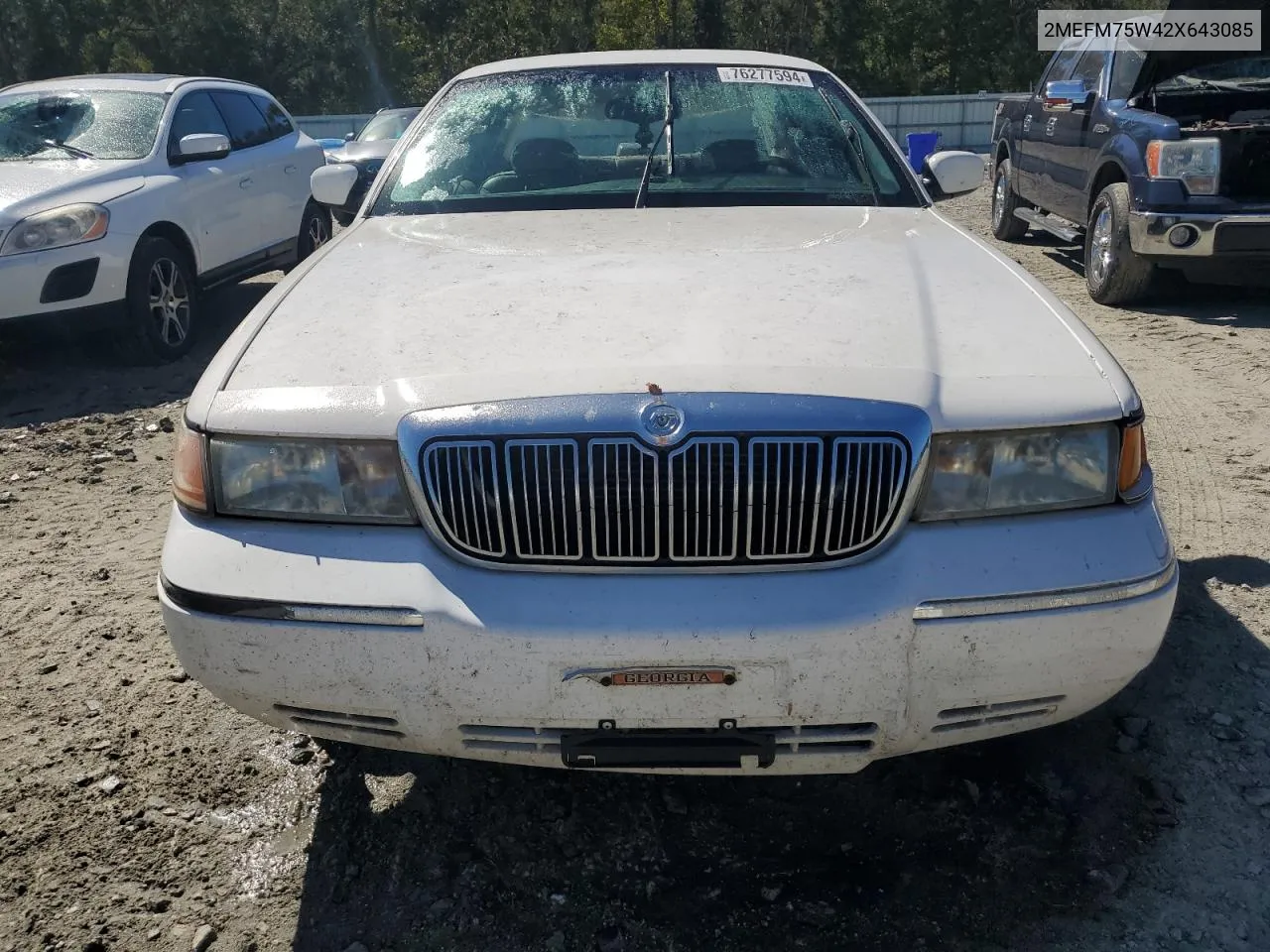 2002 Mercury Grand Marquis Ls VIN: 2MEFM75W42X643085 Lot: 76277594