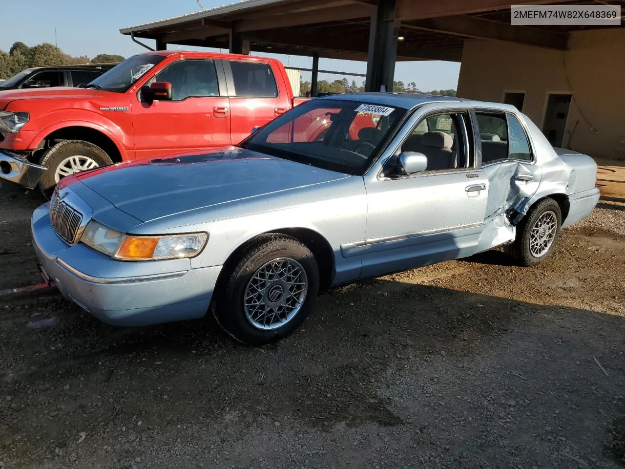 2002 Mercury Grand Marquis Gs VIN: 2MEFM74W82X648369 Lot: 77833804