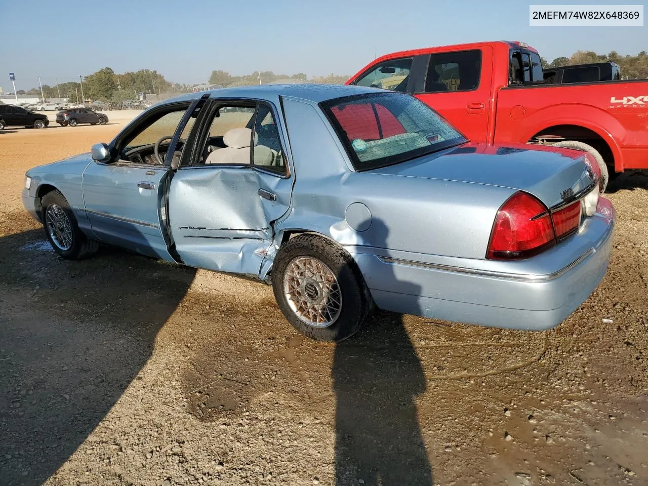 2002 Mercury Grand Marquis Gs VIN: 2MEFM74W82X648369 Lot: 77833804