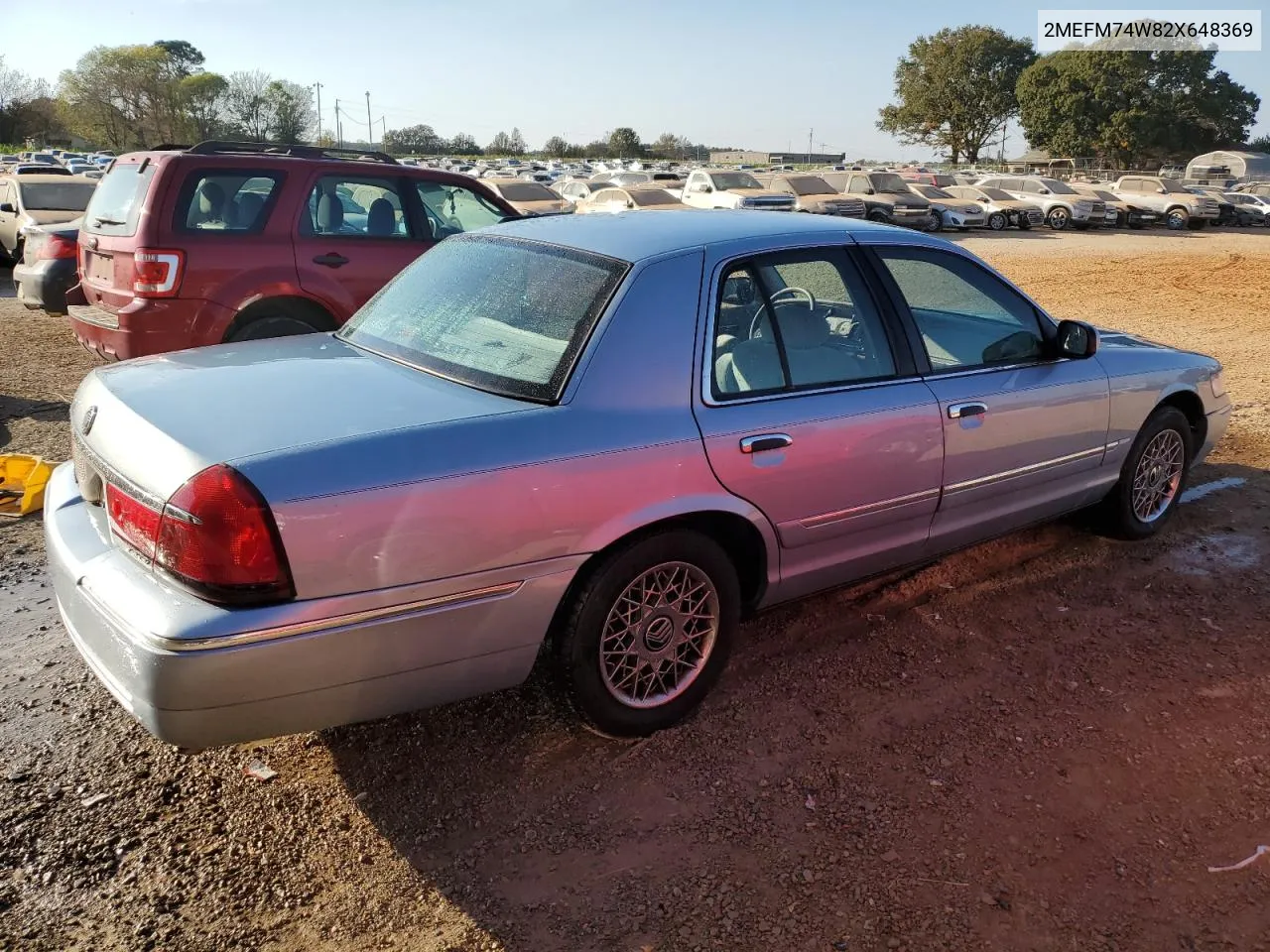 2002 Mercury Grand Marquis Gs VIN: 2MEFM74W82X648369 Lot: 77833804