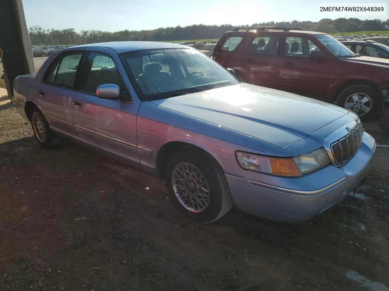 2002 Mercury Grand Marquis Gs VIN: 2MEFM74W82X648369 Lot: 77833804