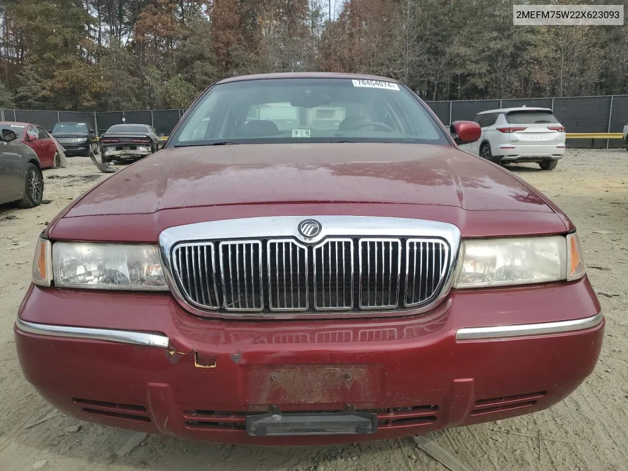 2002 Mercury Grand Marquis Ls VIN: 2MEFM75W22X623093 Lot: 78454074