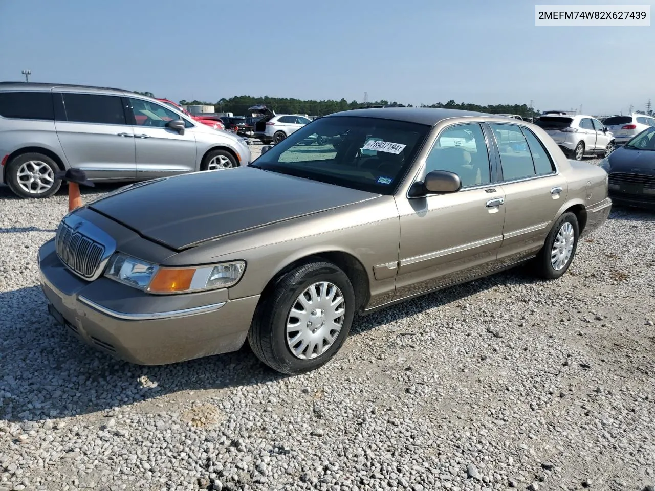 2002 Mercury Grand Marquis Gs VIN: 2MEFM74W82X627439 Lot: 78937194