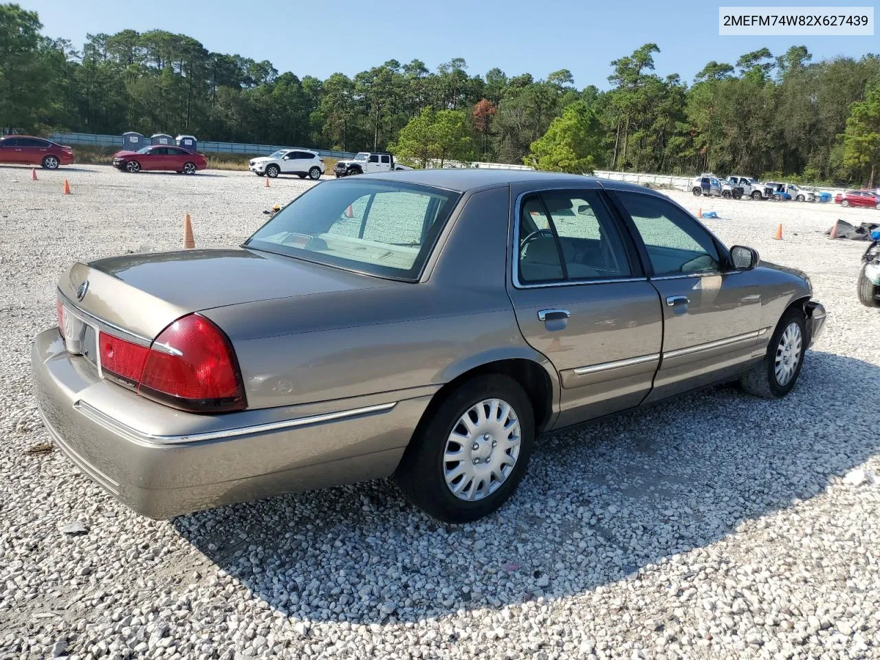 2002 Mercury Grand Marquis Gs VIN: 2MEFM74W82X627439 Lot: 78937194