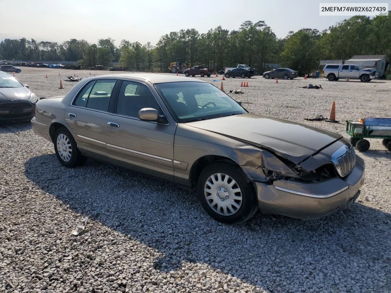 2002 Mercury Grand Marquis Gs VIN: 2MEFM74W82X627439 Lot: 78937194