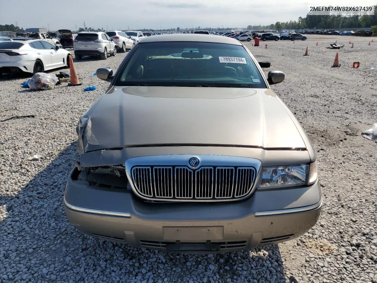 2002 Mercury Grand Marquis Gs VIN: 2MEFM74W82X627439 Lot: 78937194