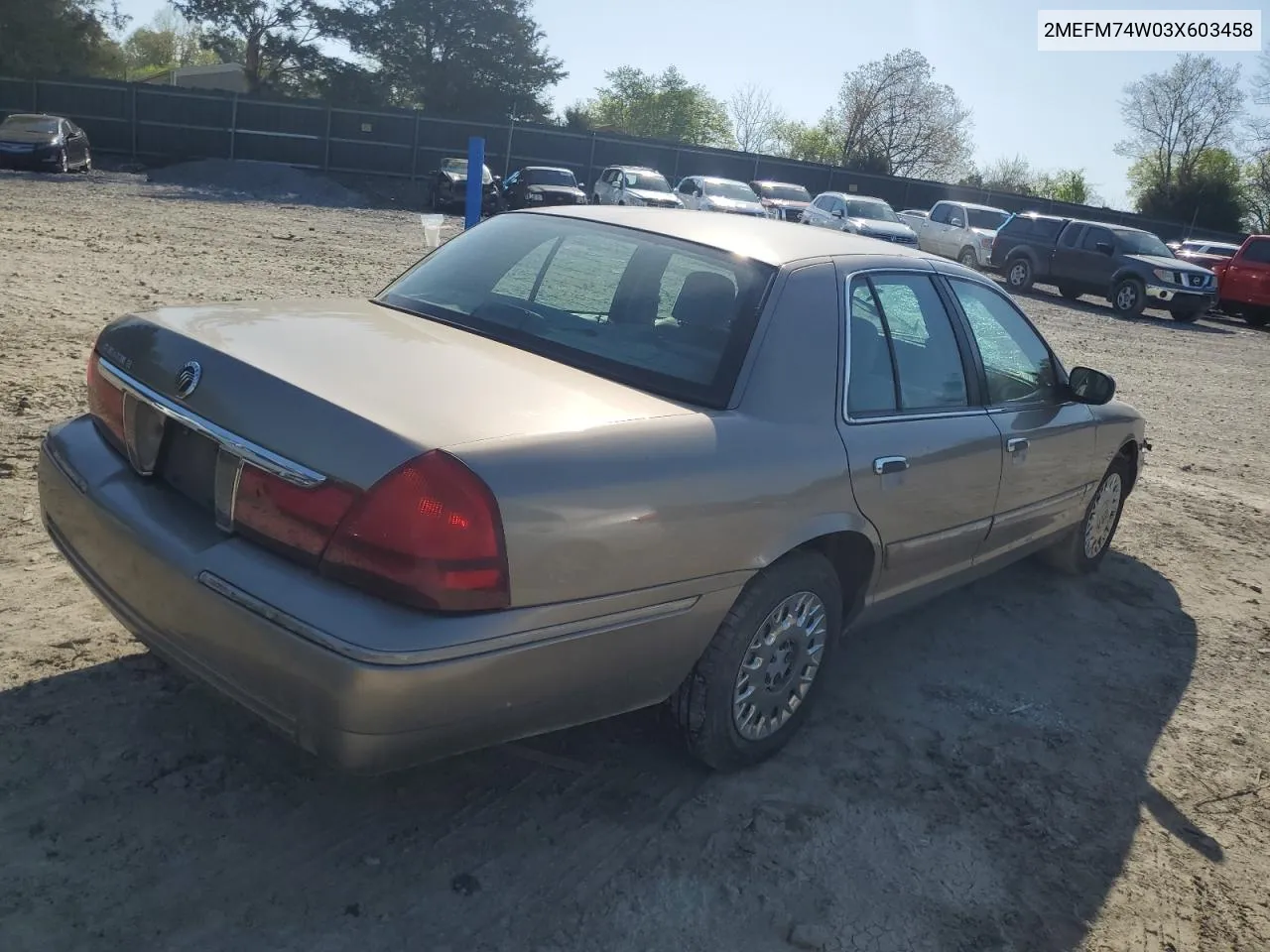 2003 Mercury Grand Marquis Gs VIN: 2MEFM74W03X603458 Lot: 50904804