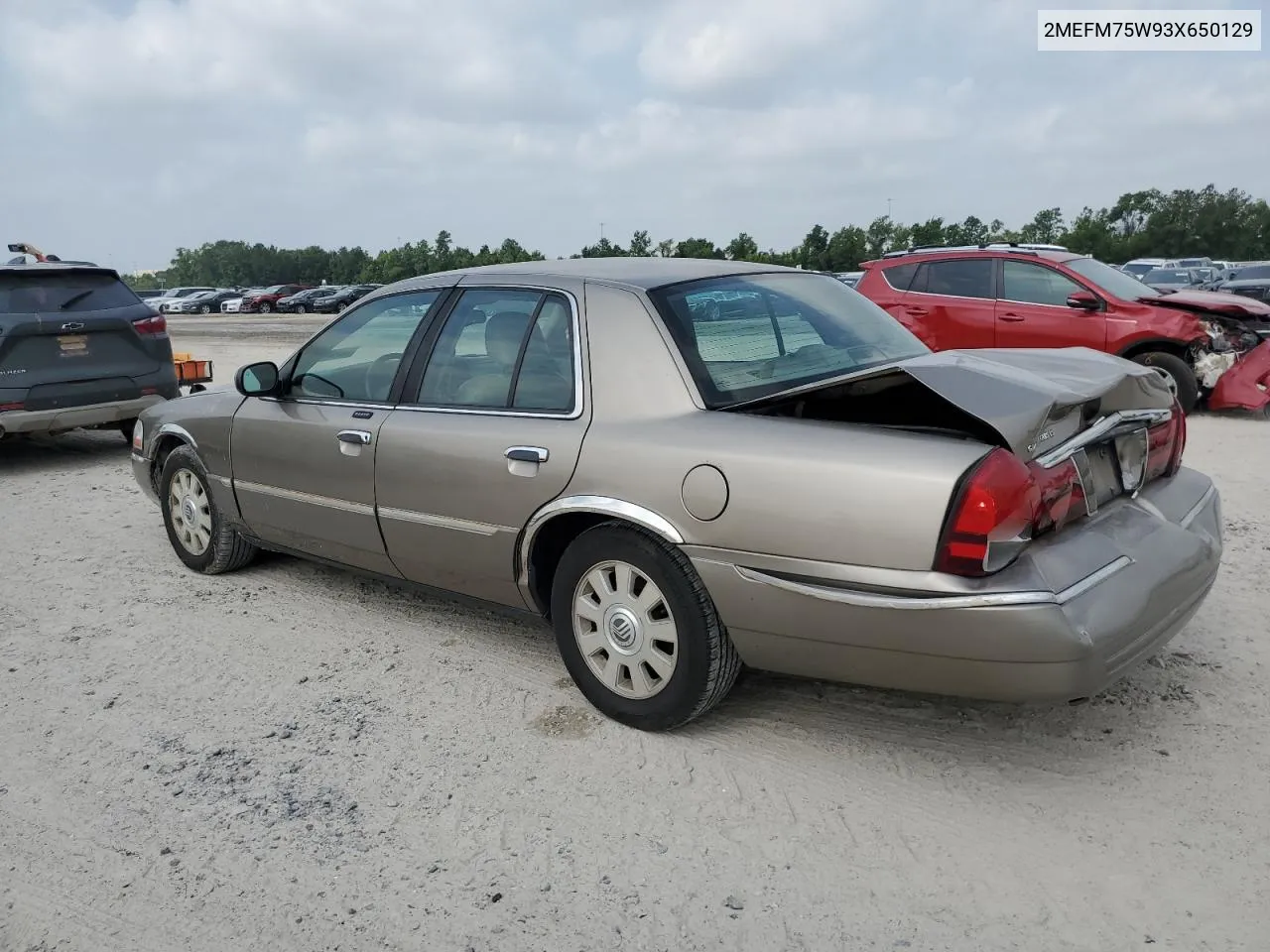 2003 Mercury Grand Marquis Ls VIN: 2MEFM75W93X650129 Lot: 55392614