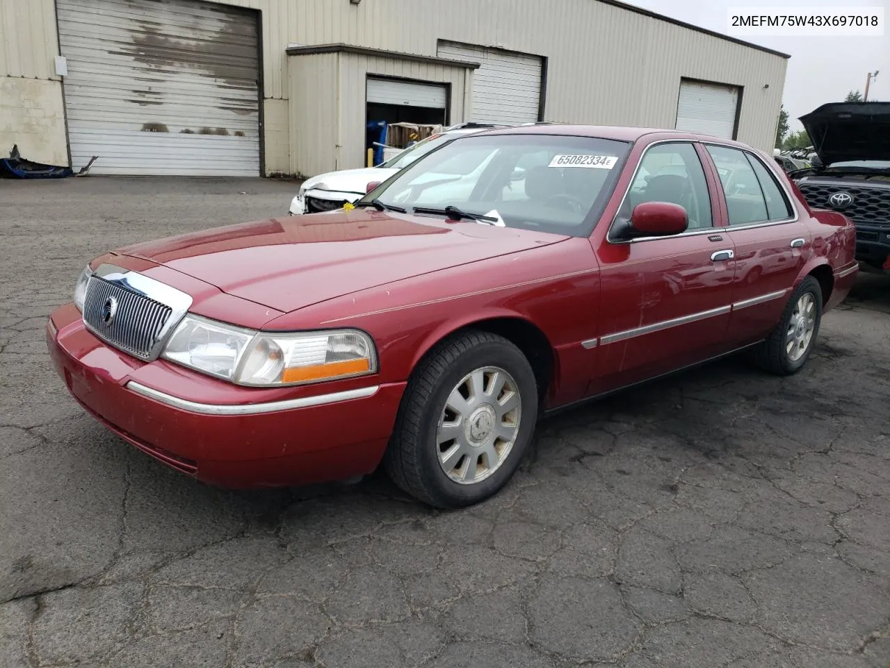 2003 Mercury Grand Marquis Ls VIN: 2MEFM75W43X697018 Lot: 65082334