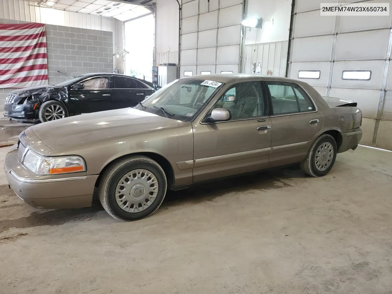 2003 Mercury Grand Marquis Gs VIN: 2MEFM74W23X650734 Lot: 66419434