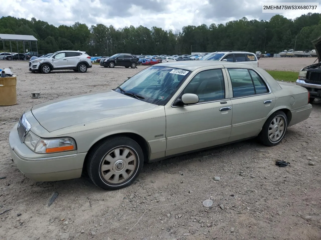 2003 Mercury Grand Marquis Ls VIN: 2MEHM75W53X680737 Lot: 70154864