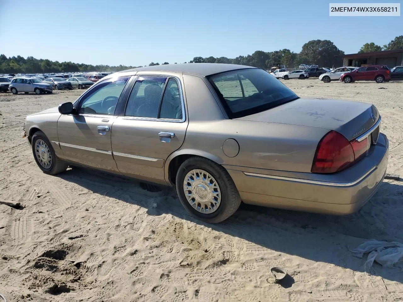 2003 Mercury Grand Marquis Gs VIN: 2MEFM74WX3X658211 Lot: 70834424