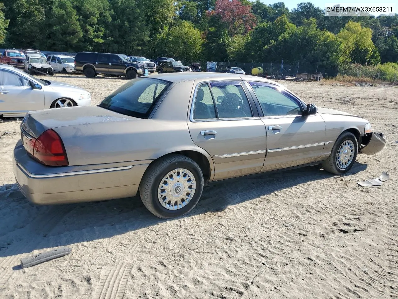 2003 Mercury Grand Marquis Gs VIN: 2MEFM74WX3X658211 Lot: 70834424