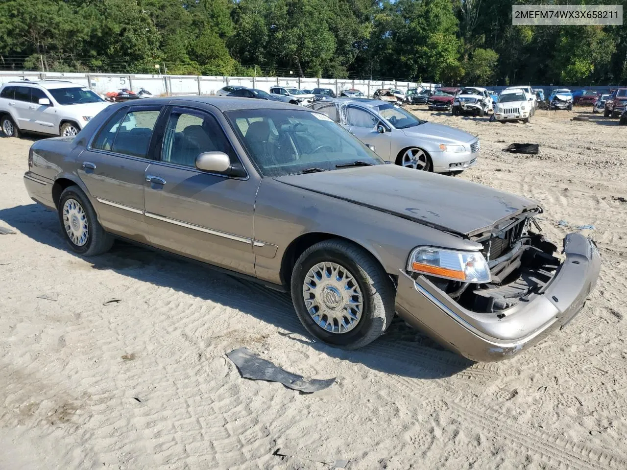 2003 Mercury Grand Marquis Gs VIN: 2MEFM74WX3X658211 Lot: 70834424