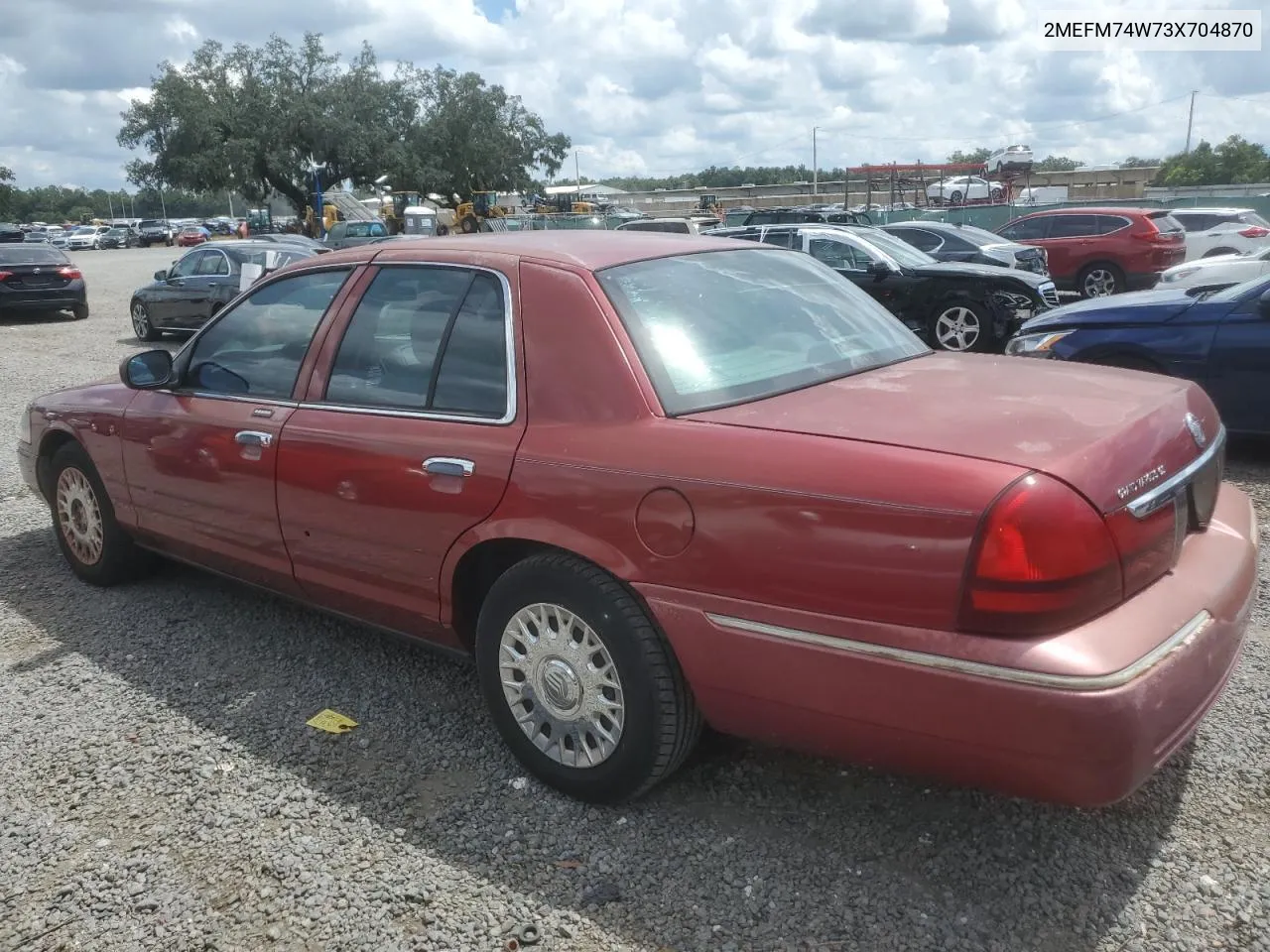 2003 Mercury Grand Marquis Gs VIN: 2MEFM74W73X704870 Lot: 71243934