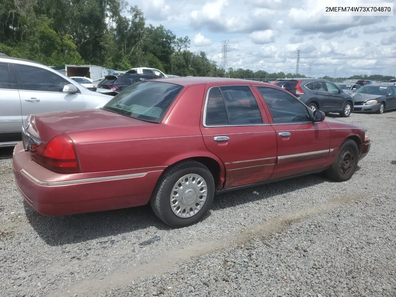 2003 Mercury Grand Marquis Gs VIN: 2MEFM74W73X704870 Lot: 71243934