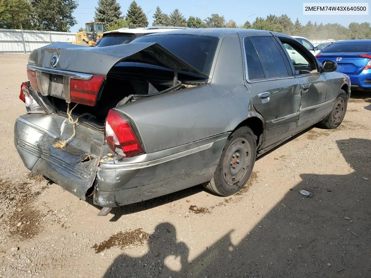 2003 Mercury Grand Marquis Gs VIN: 2MEFM74W43X640500 Lot: 71441664