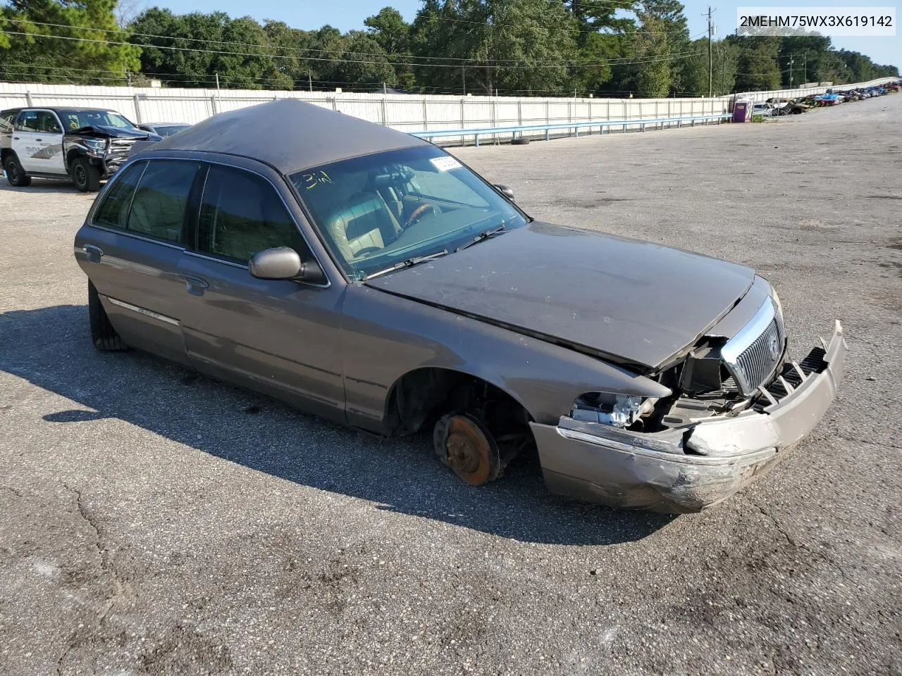 2003 Mercury Grand Marquis Ls VIN: 2MEHM75WX3X619142 Lot: 72720994