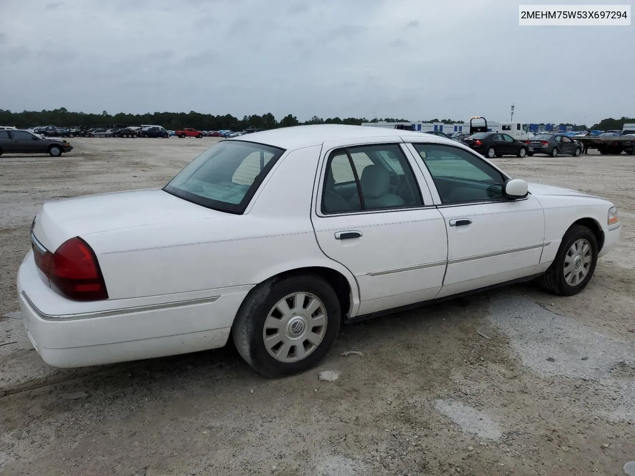 2003 Mercury Grand Marquis Ls VIN: 2MEHM75W53X697294 Lot: 73021464