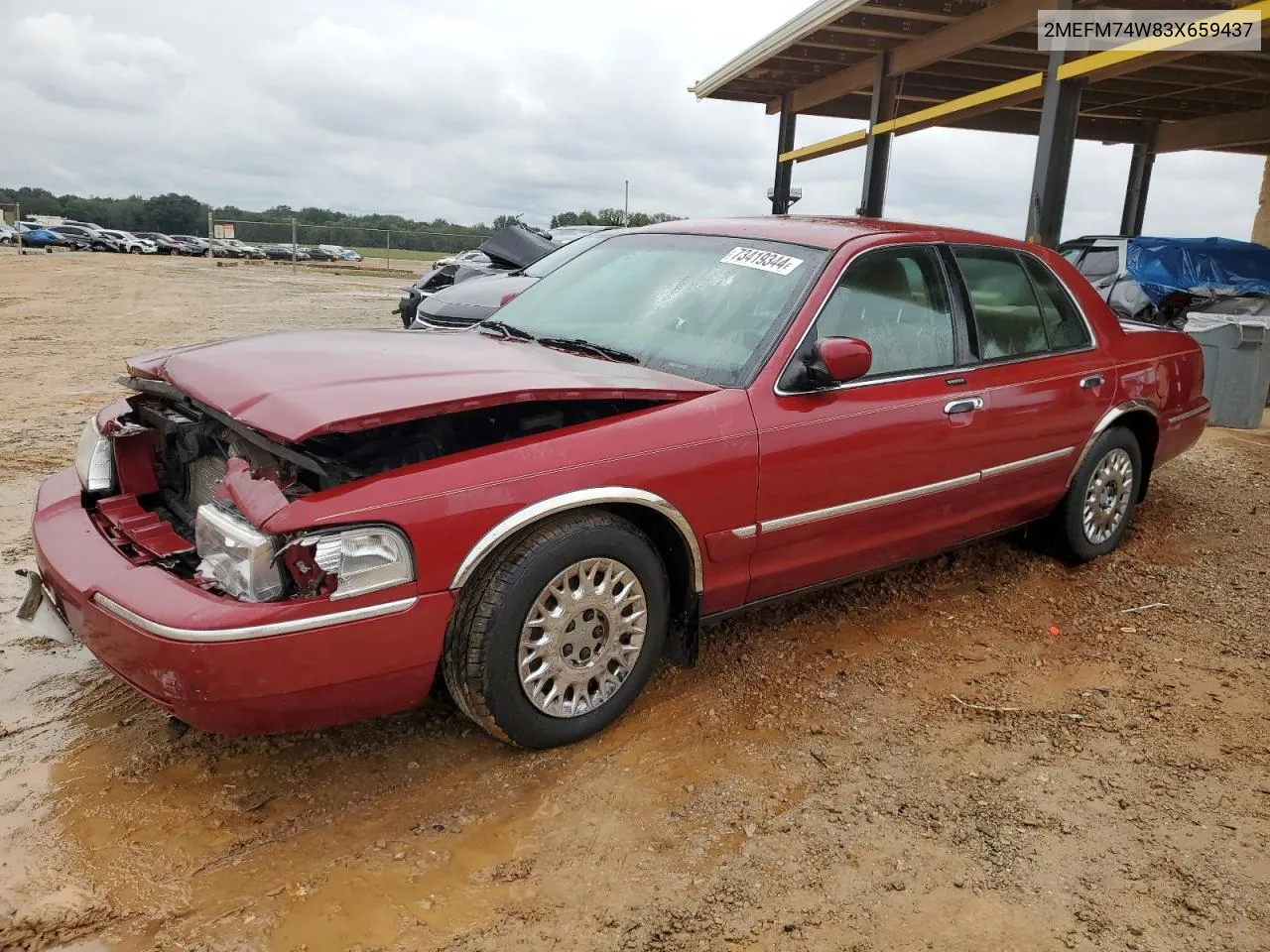 2003 Mercury Grand Marquis Gs VIN: 2MEFM74W83X659437 Lot: 73419344