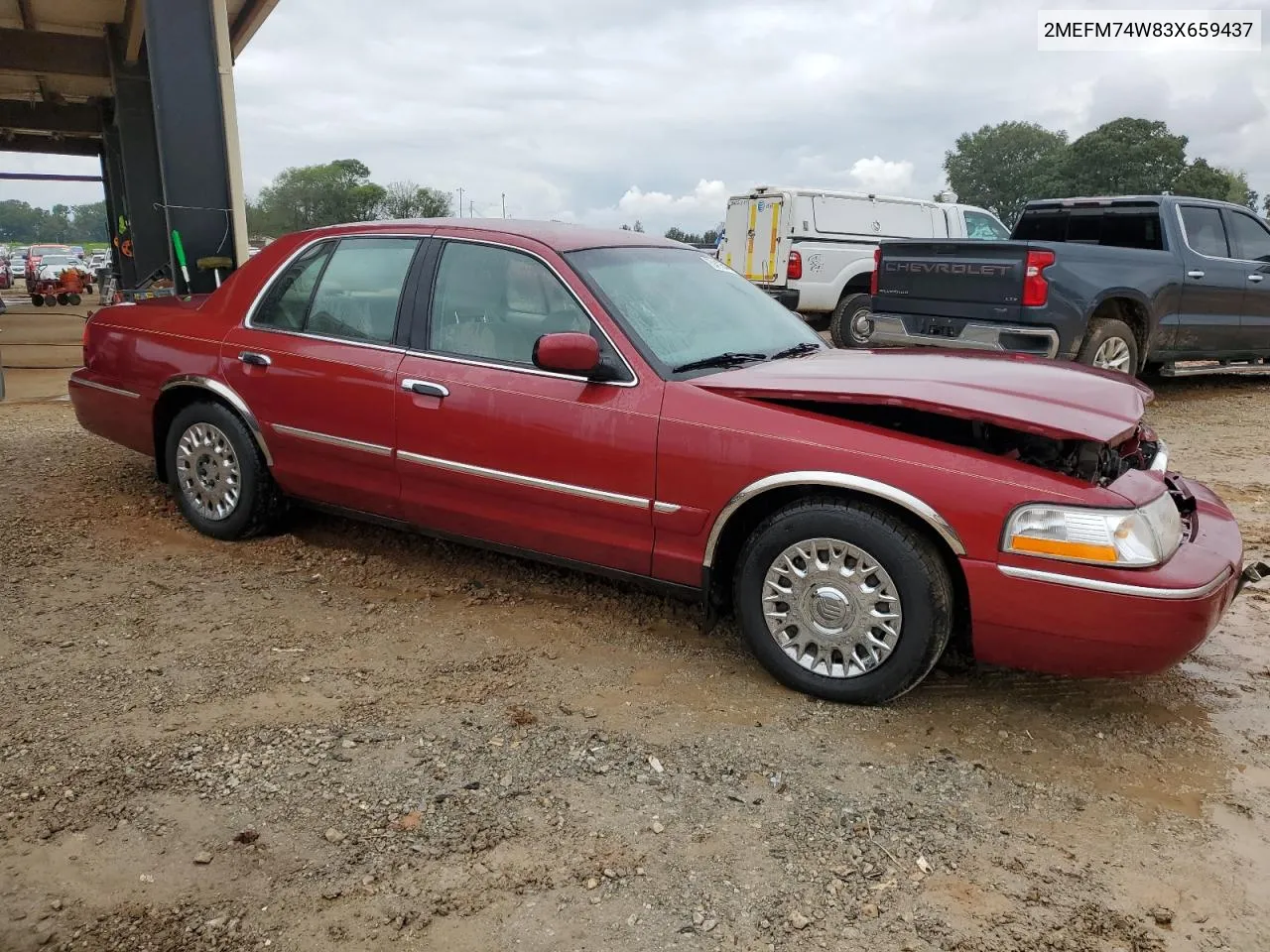 2003 Mercury Grand Marquis Gs VIN: 2MEFM74W83X659437 Lot: 73419344