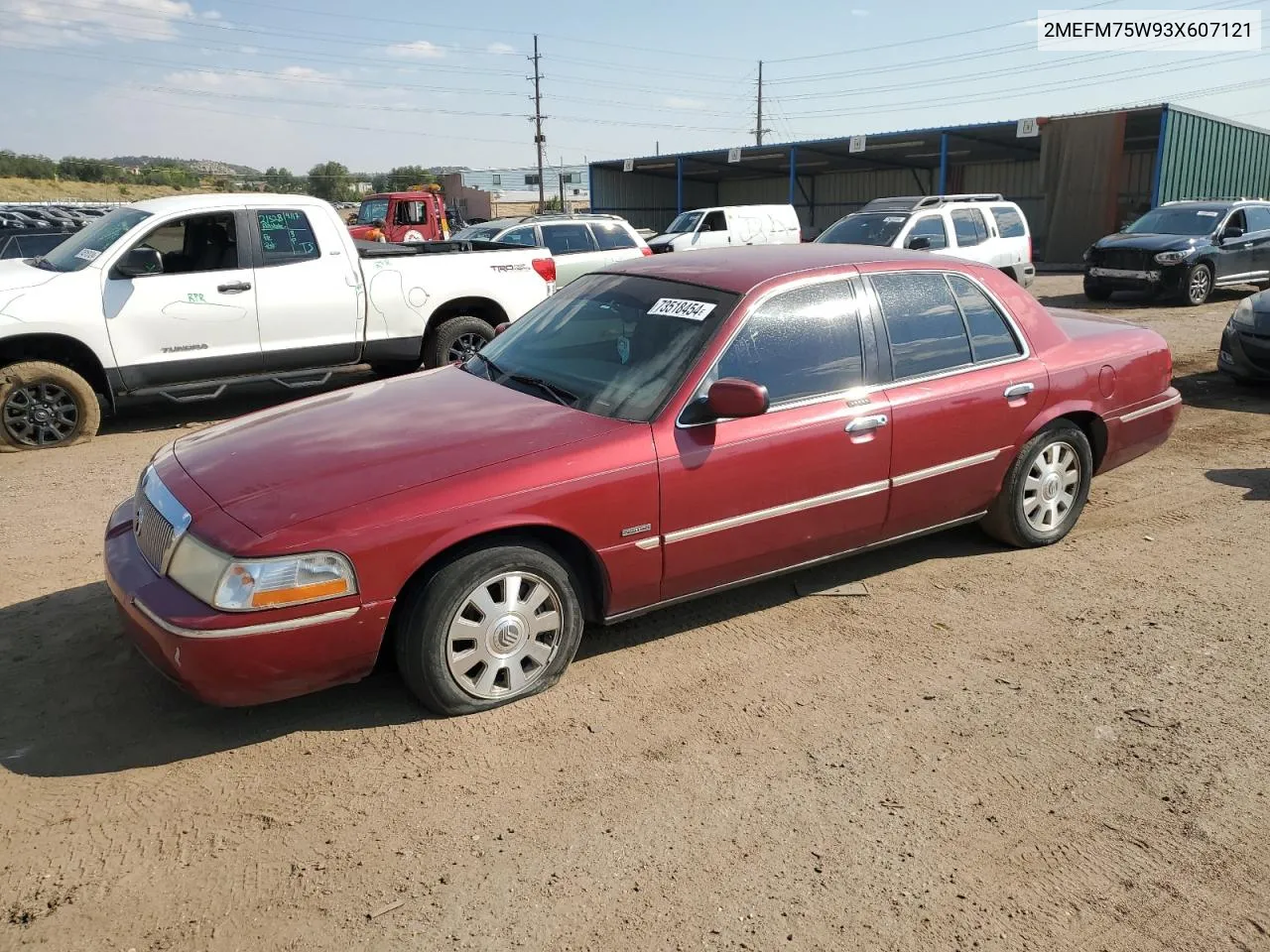 2003 Mercury Grand Marquis Ls VIN: 2MEFM75W93X607121 Lot: 73518454