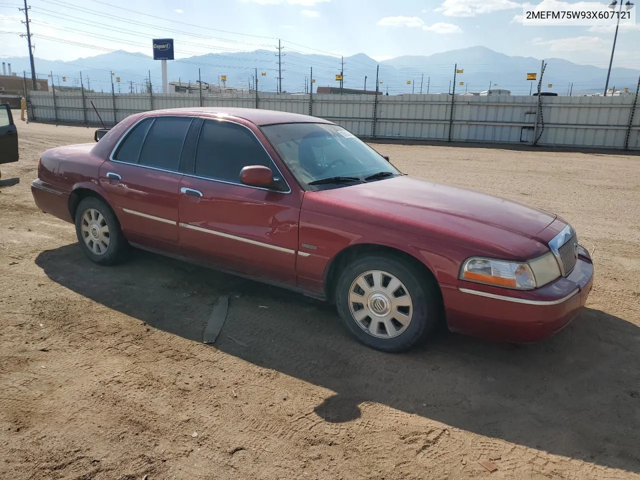 2003 Mercury Grand Marquis Ls VIN: 2MEFM75W93X607121 Lot: 73518454