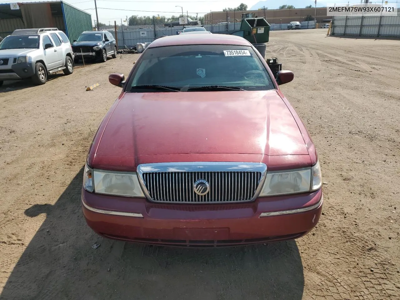 2003 Mercury Grand Marquis Ls VIN: 2MEFM75W93X607121 Lot: 73518454