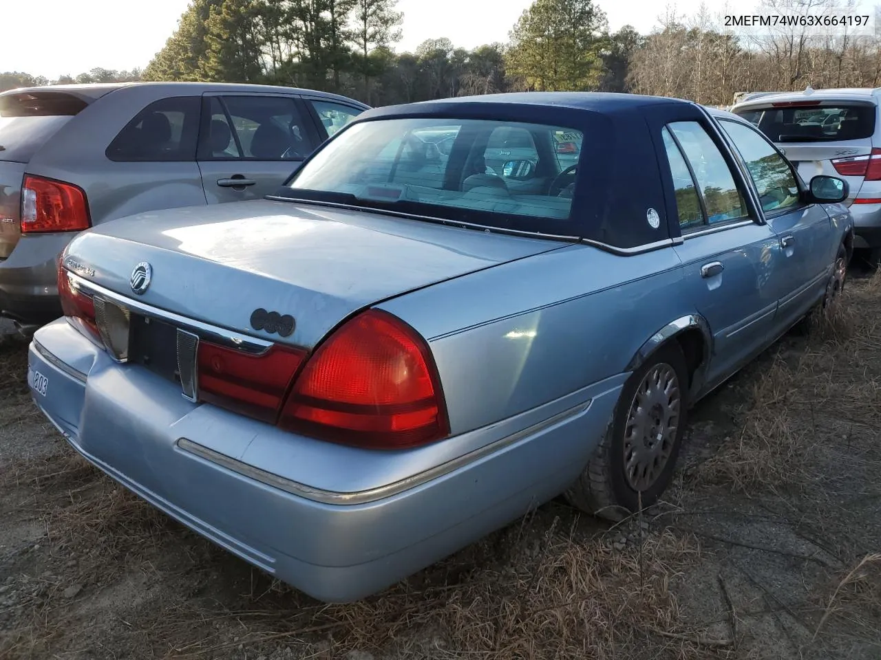 2003 Mercury Grand Marquis Gs VIN: 2MEFM74W63X664197 Lot: 73681783