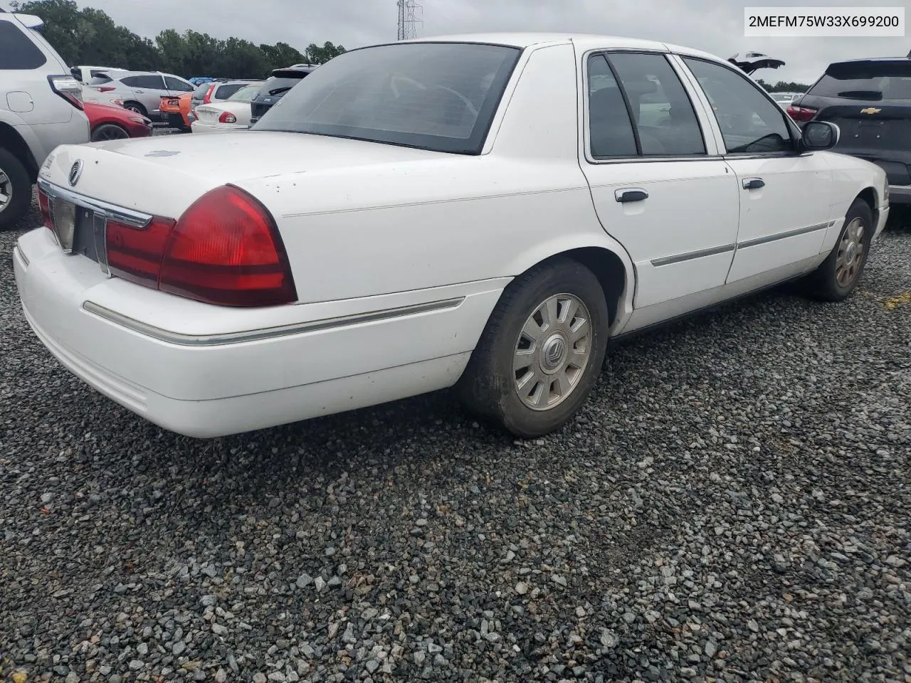 2003 Mercury Grand Marquis Ls VIN: 2MEFM75W33X699200 Lot: 74212954