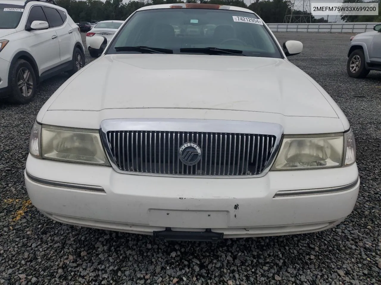 2003 Mercury Grand Marquis Ls VIN: 2MEFM75W33X699200 Lot: 74212954