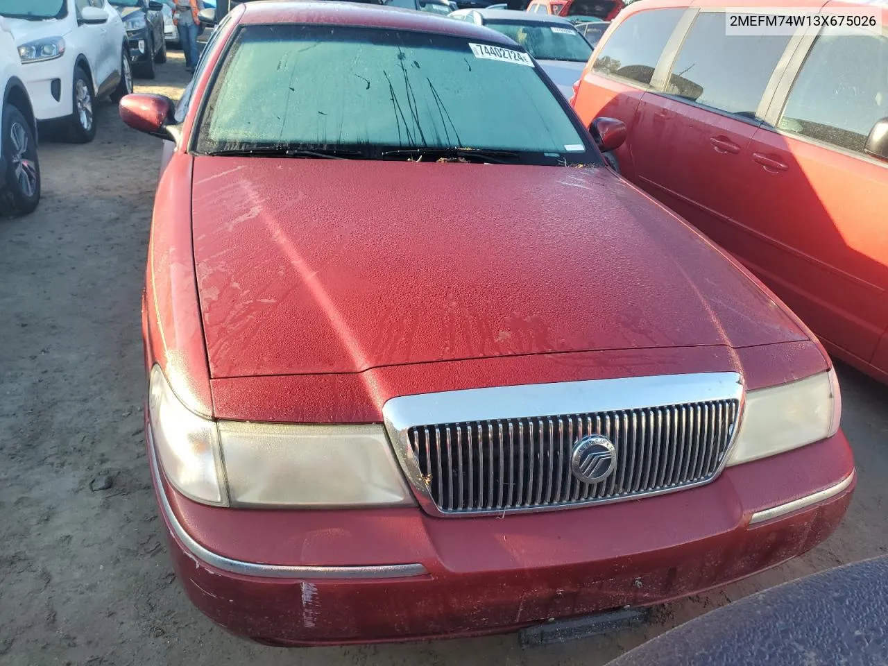 2003 Mercury Grand Marquis Gs VIN: 2MEFM74W13X675026 Lot: 74402724