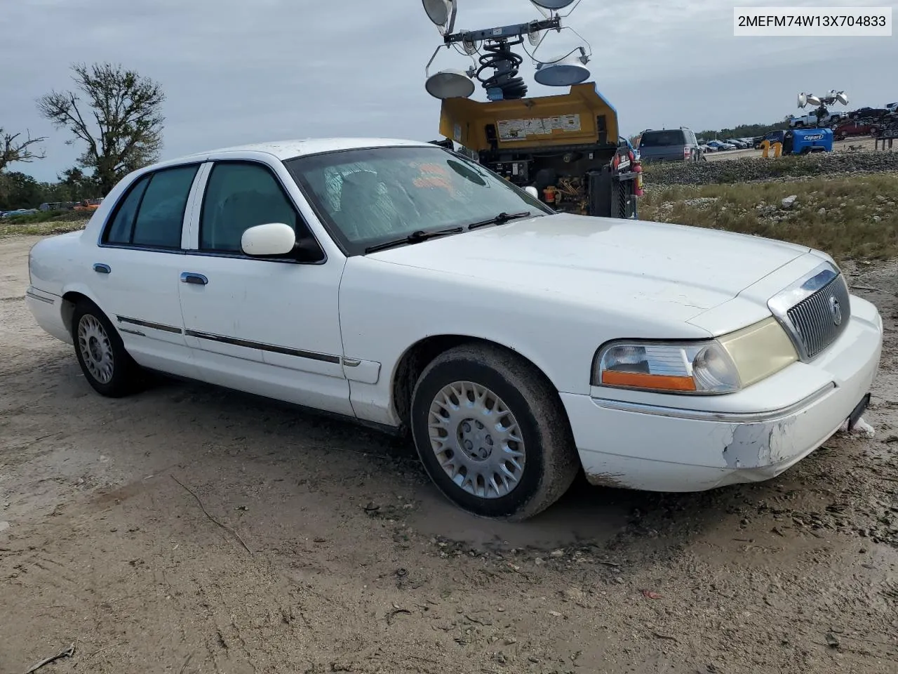 2003 Mercury Grand Marquis Gs VIN: 2MEFM74W13X704833 Lot: 74727834