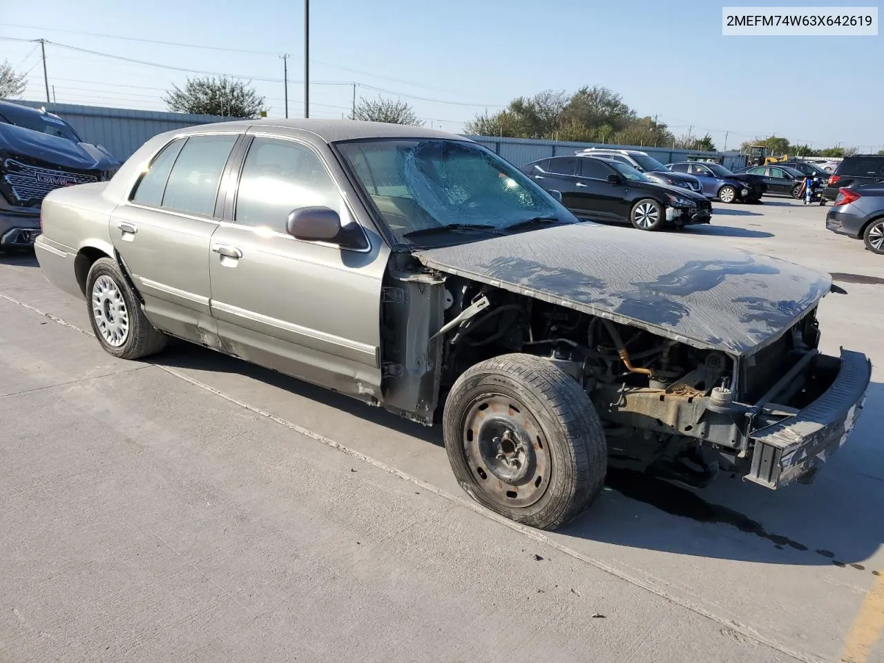 2003 Mercury Grand Marquis Gs VIN: 2MEFM74W63X642619 Lot: 75298784