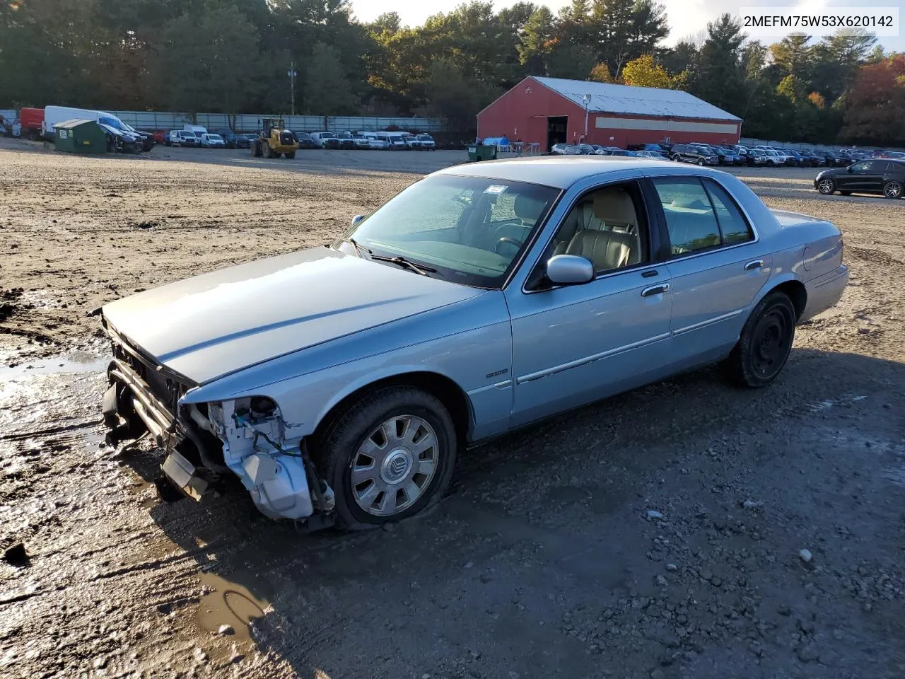 2003 Mercury Grand Marquis Ls VIN: 2MEFM75W53X620142 Lot: 75612654