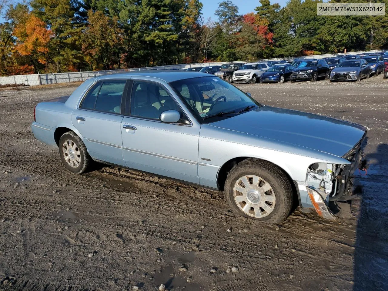 2003 Mercury Grand Marquis Ls VIN: 2MEFM75W53X620142 Lot: 75612654