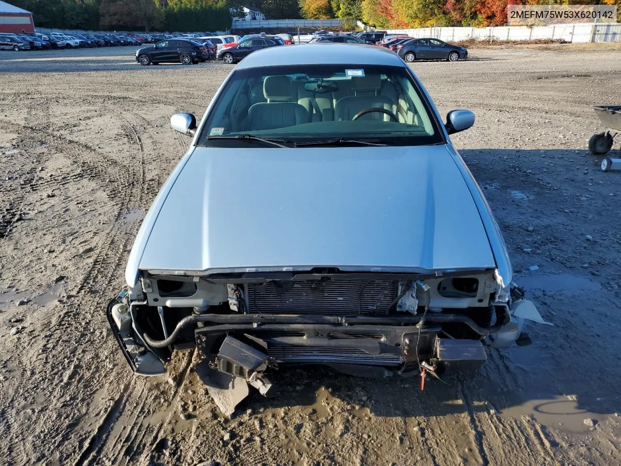 2003 Mercury Grand Marquis Ls VIN: 2MEFM75W53X620142 Lot: 75612654