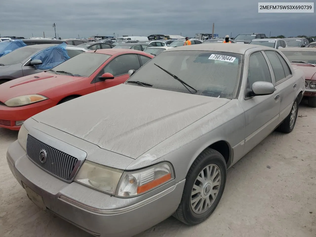 2003 Mercury Grand Marquis Ls VIN: 2MEFM75W53X690739 Lot: 75879044